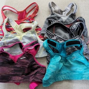 Bundle of 7 Moving comfort /Brooks sports bras